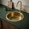 Pure.Sink Rondo Gold Round Sink – Under-mount, Under-counter, and Over-mount, 37 cm RD375-Gold
